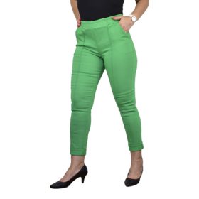 Casual stílusú, gumis derekú női nadrág – Zöld /S