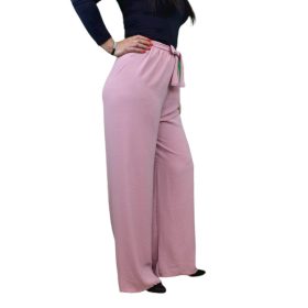 Kényelmes, elegáns, masnis női nadrág – Púder
