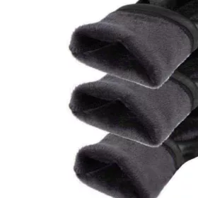 Plus size bőrhatású bélelt leggings – Fekete