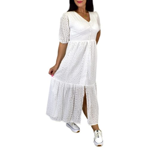 Karla fehér madeira maxi ruha
