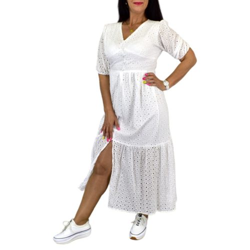 Karla fehér madeira maxi ruha