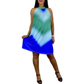 Flóra színátmenetes mintás női ruha