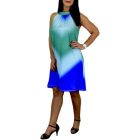 Flóra színátmenetes mintás női ruha