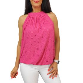 Lana ujjatlan madeira mintás felső- pink