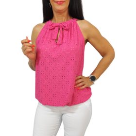 Lana ujjatlan madeira mintás felső- pink