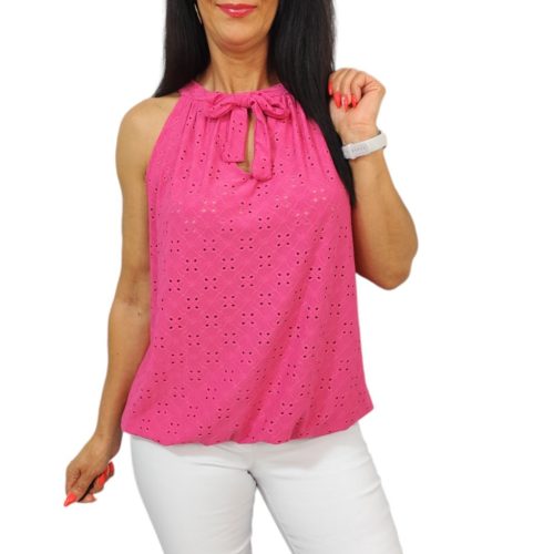 Lana ujjatlan madeira mintás felső- pink