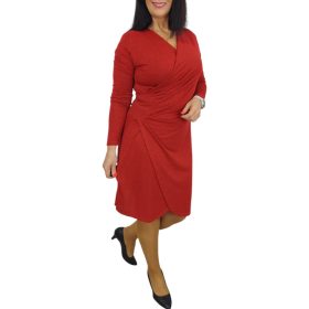 Nelly átlapolt piros csillogó alkalmi ruha