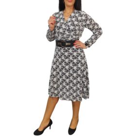 Diana fehér horgolt mintás női ruha