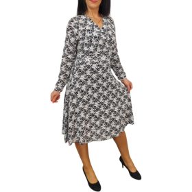 Diana fehér horgolt mintás női ruha