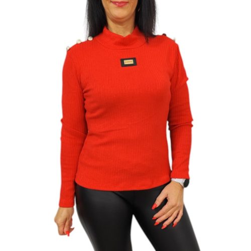 Classic magasított nyakú felső – Piros