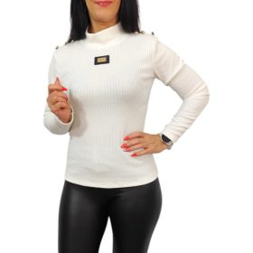 Classic magasított nyakú felső – Fehér