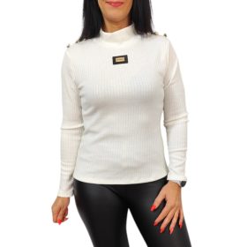 Classic magasított nyakú felső – Fehér