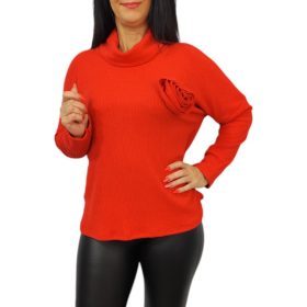 Vali magasított nyakú piros felső