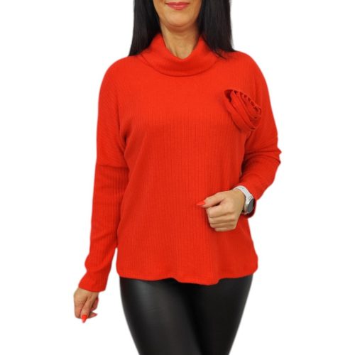 Vali magasított nyakú piros felső