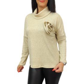 Vali magasított nyakú bézs felső