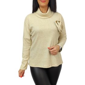 Vali magasított nyakú bézs felső