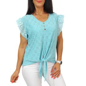 Lüszi menta madeira mintás női felső