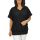 Big plus size V-nyakú felső- fekete madeira mintás