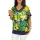 Big plus size V-nyakú felső - citrus mintás
