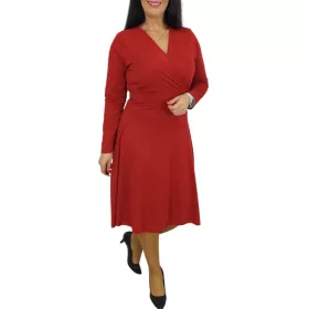 Diana lurex csillogó A-vonalú elegáns ruha - piros