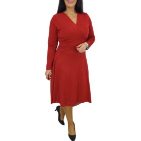 Diana lurex csillogó A-vonalú elegáns ruha – Piros