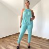 Elena madeira mintás kétrészes csőszárú szett- menta