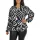 Fioretta plus size V-ingnyakú felső – Fekete/fehér mintás