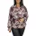 Fioretta plus size V-ingnyakú felső – Mályvabarna mintás