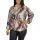 Fioretta plus size V-ingnyakú felső – Cappuccino mintás