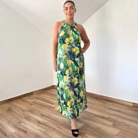 Kathy citrom mintás maxi ruha