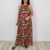 Kathy piros matyó mintás maxi ruha
