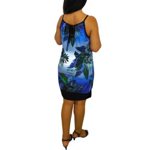 Lina pántos midi ruha – Pálmaleveles mintás