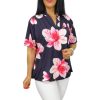 Fiorella plus size felső- rózsaszín virág mintás