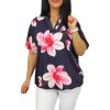 Fiorella plus size felső- rózsaszín virág mintás