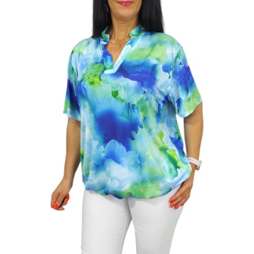 Fiorella plus size felső- égkék mintás