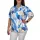 Fiorella plus size gumis aljú felső – Kék levélmintás