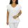 Szelli Plus size V-nyakú felső - Fehér madeira mintás