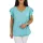 Szelli Plus size V-nyakú madeira mintás felső - menta
