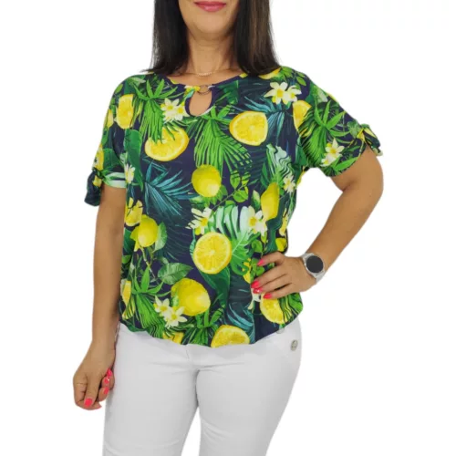 Trixi sliccelt rövid ujjú felső - citrus mintás
