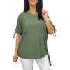 Yuri plus size madeira mintás felső-khaki