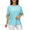 Yuri plus size madeira mintás felső - menta