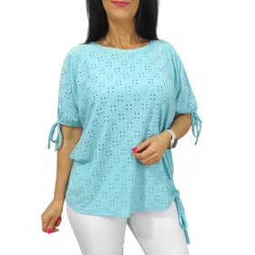 Yuri plus size madeira mintás felső - menta