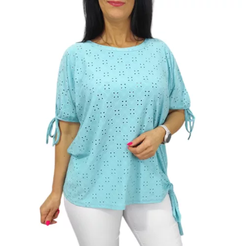 Yuri plus size madeira mintás felső - menta