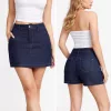 Denim Love farmer mini szoknyanadrág – Sötétkék