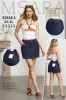 Denim Love farmer mini szoknyanadrág – Sötétkék