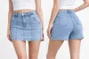 Denim Love farmer mini szoknyanadrág – Világoskék