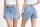 Denim Love farmer mini szoknyanadrág – Világoskék