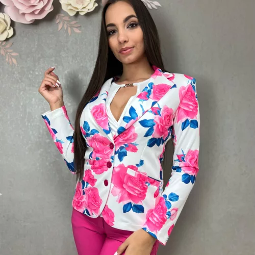 Extyn Sandy blézer pink virág- L