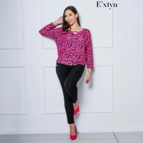 Extyn Vera tunika-pink barokk