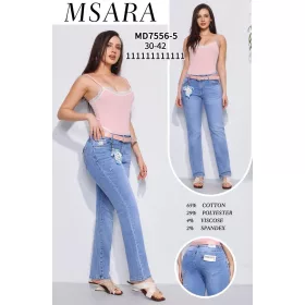    Plus size regular fit farmernadrág ajándék övvel – Világoskék